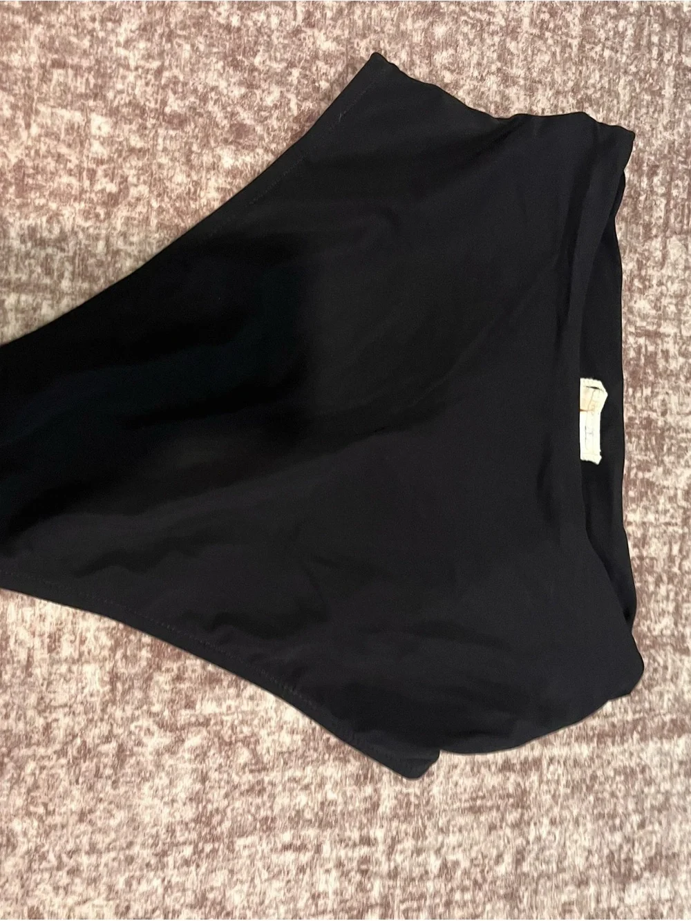 Tory Burch High-Waist Black Bikini Bottom with Front Knot